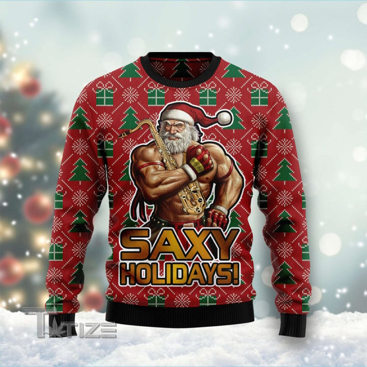 Saxy Holidays Ugly Christmas Sweater