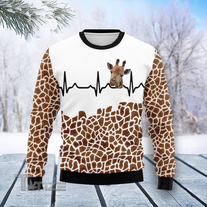 Giraffe Heart Ugly Christmas Sweater
