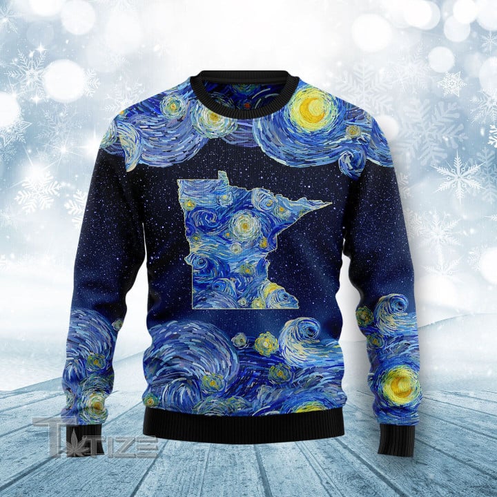 Starry Minnesota Ugly Christmas Sweater