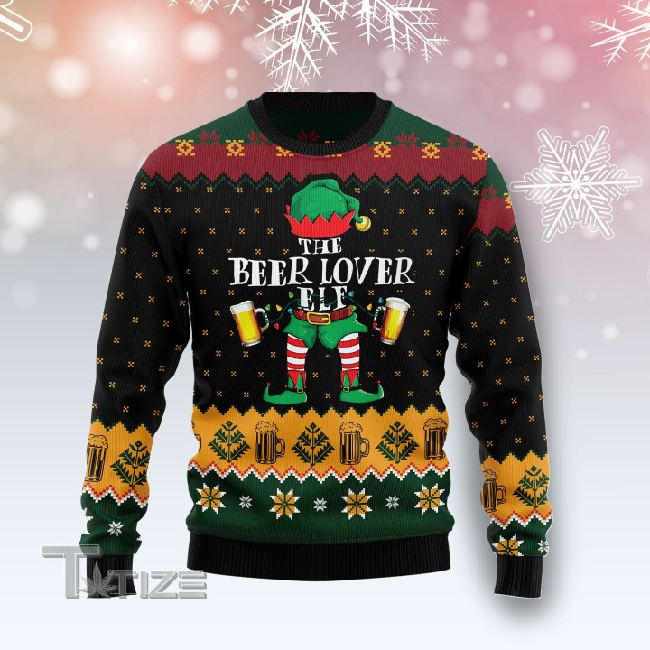 The Beer Lover Elf Ugly Christmas Sweater