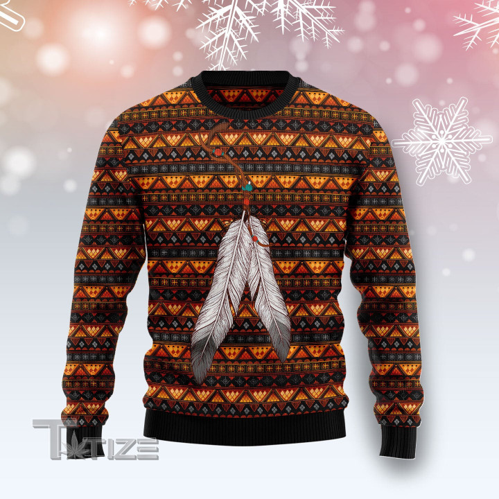 Native Feather Ugly Christmas Sweater