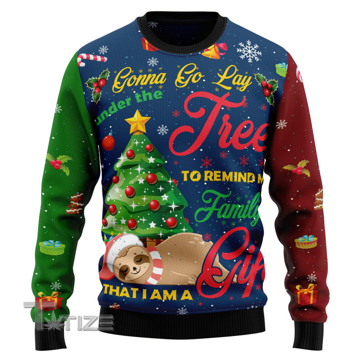 Sloth Gift Ugly Christmas Sweater