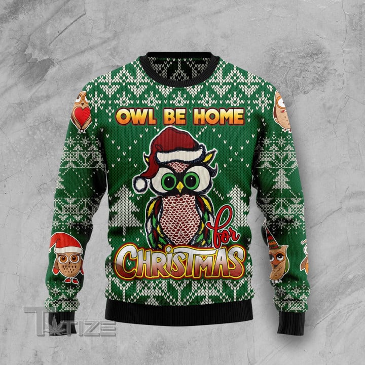 Owl Be Home For Christmas Ugly Christmas Sweater
