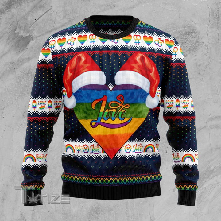 LGBT Heart Ugly Christmas Sweater
