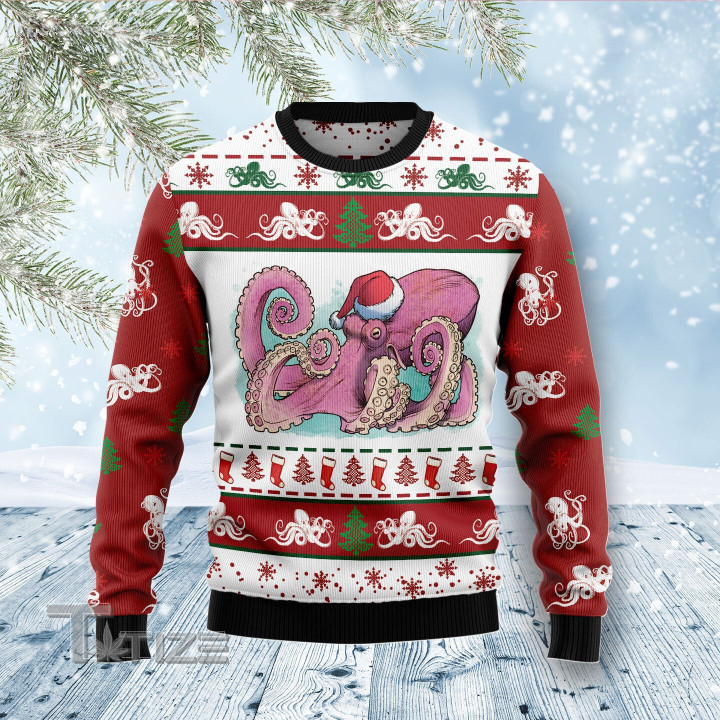 Octopus Noel Ugly Christmas Sweater