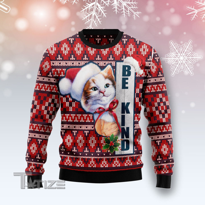 Cat Be Kind Ugly Christmas Sweater