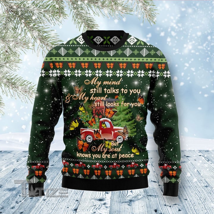 Butterfly Christmas Season My Mind Ugly Christmas Sweater