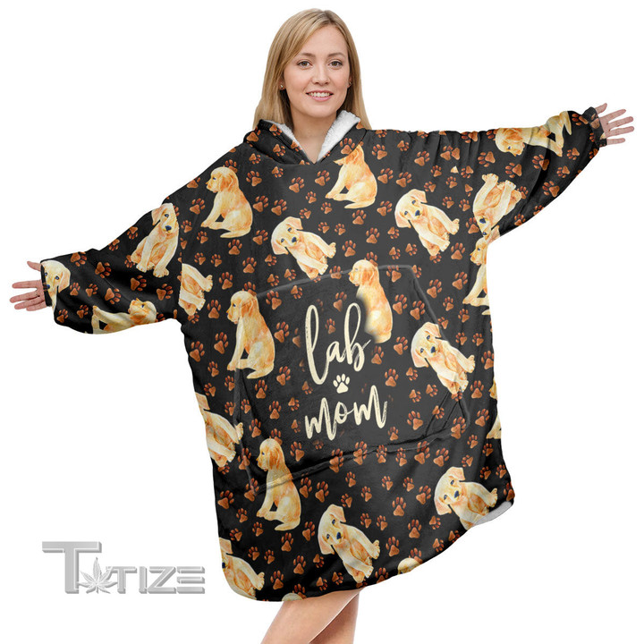 Labrador Mom Christmas Oodie Oversized Hoodie Blanket