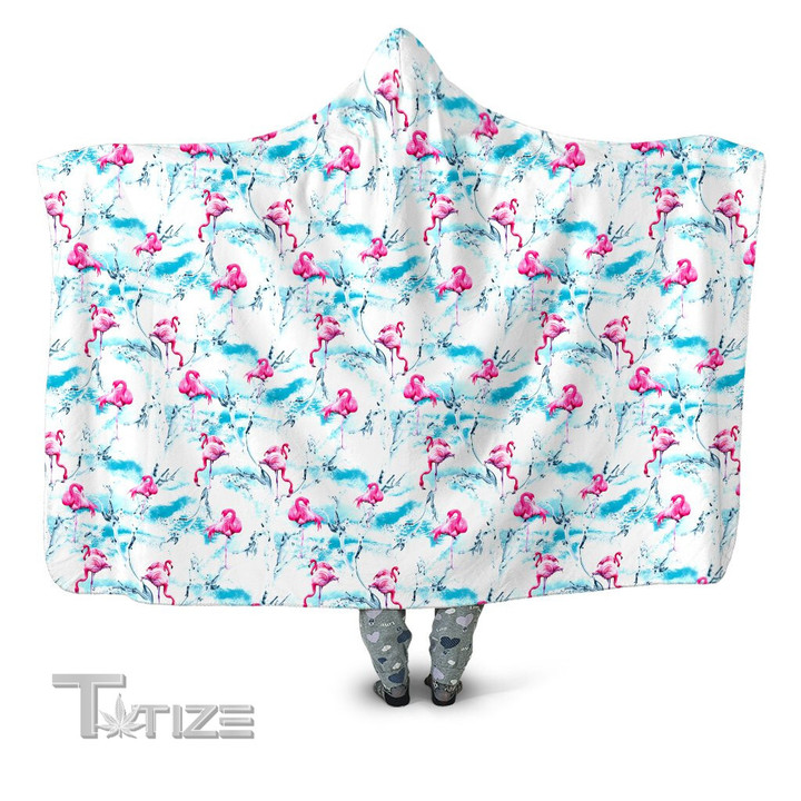 Flamingos Hooded Blanket