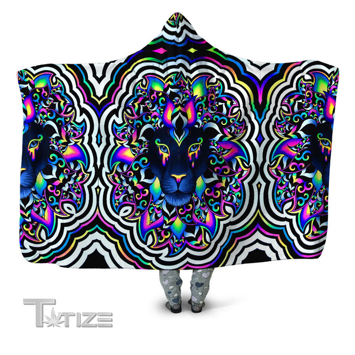 Electric Lion Hooded Blanket