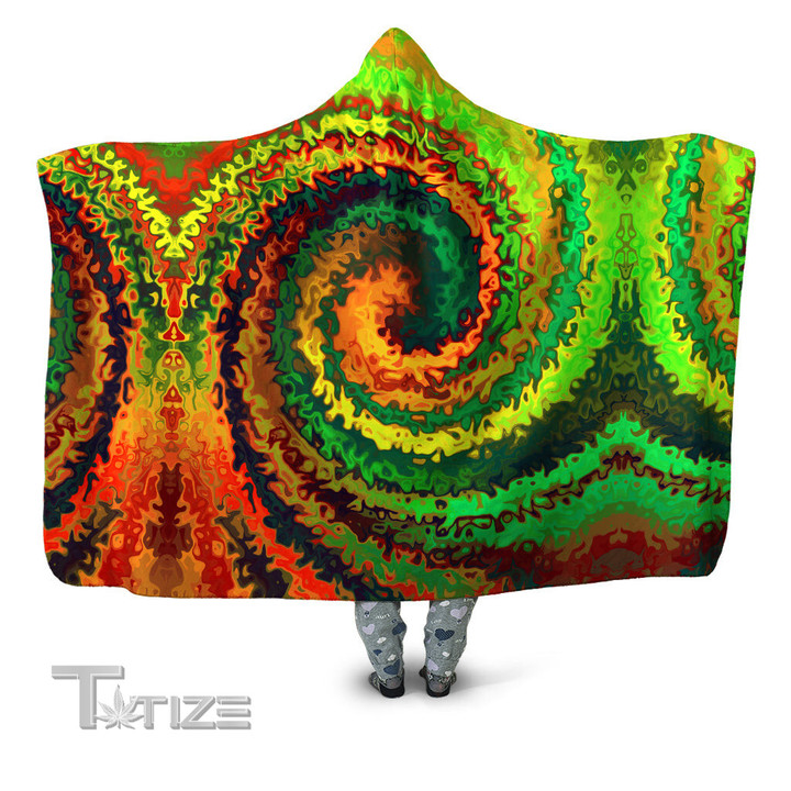 Abstract Rotation Hooded Blanket