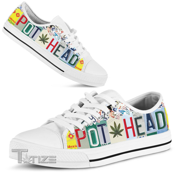 Pot Head - Weed Low Top Canvas Shoes