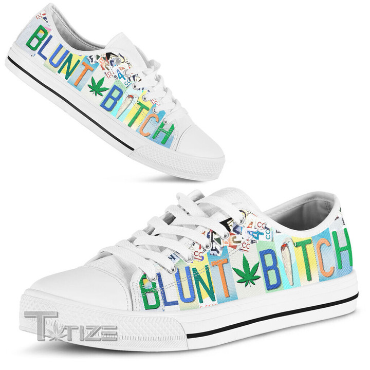 Blunt Bitch - Weed Low Top Canvas Shoes