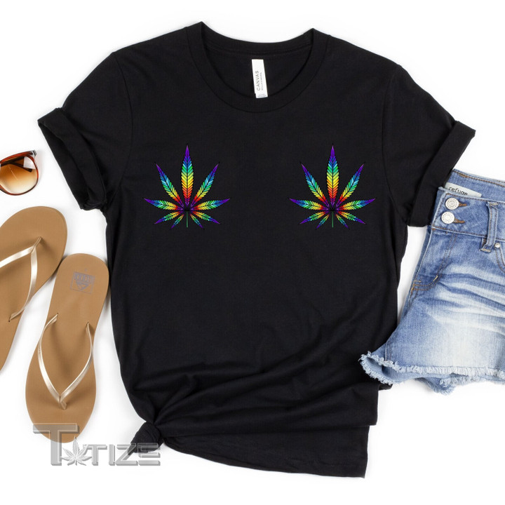 Marijuana Boobie Shirt LGBTQ Cannabis Shirt Gay Weed Graphic Unisex T Shirt, Sweatshirt, Hoodie Size S - 5XL