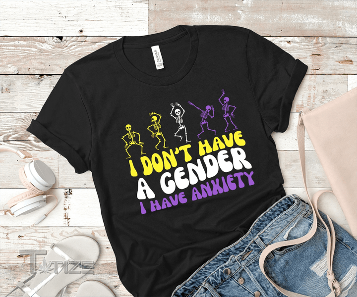 Funny Nonbinary Shirt Enby Pride Gender Skeletons Unisex Graphic Unisex T Shirt, Sweatshirt, Hoodie Size S - 5XL