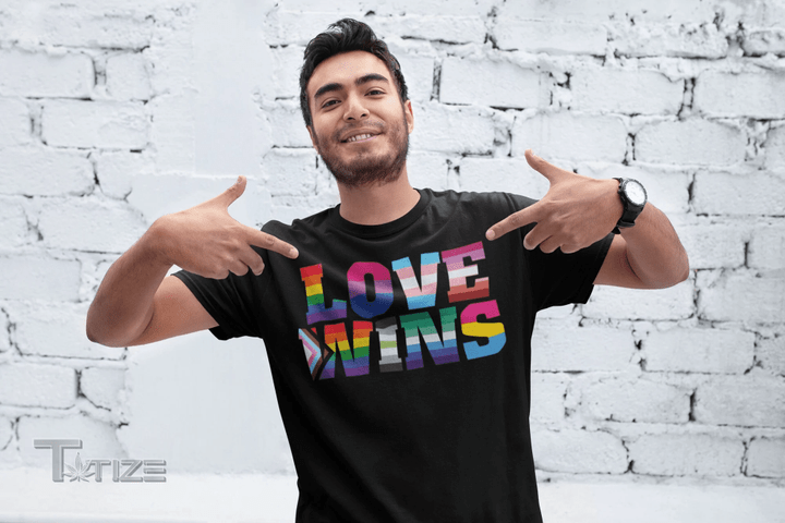 Men's Love Wins Shirt LGBTQ Support Ally Shirt Flag Graphic Unisex T Shirt, Sweatshirt, Hoodie Size S - 5XL