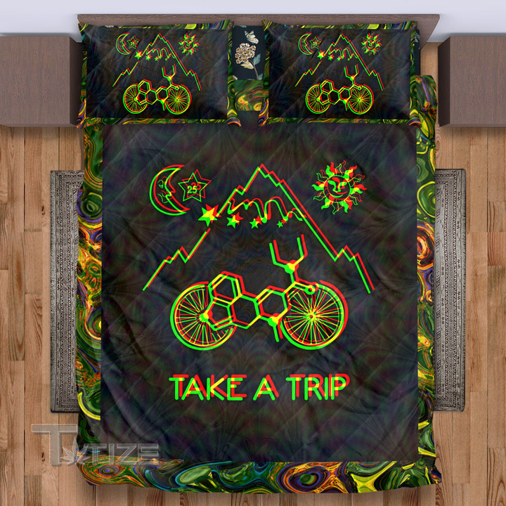 LSD Psychedelic Take A Trip Quilt Bedding Set
