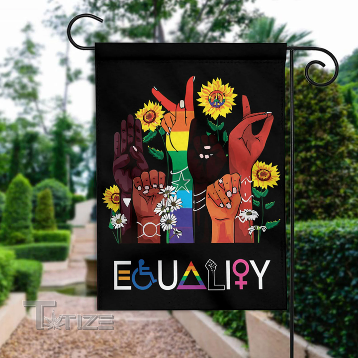 Equality Garden Flag Equality Flower LGBT Flag Equality Garden Flag, House Flag