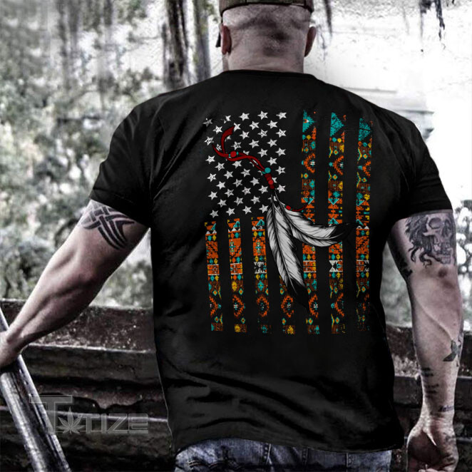 Native American Flag Graphic Unisex T Shirt, Sweatshirt, Hoodie Size S - 5XL