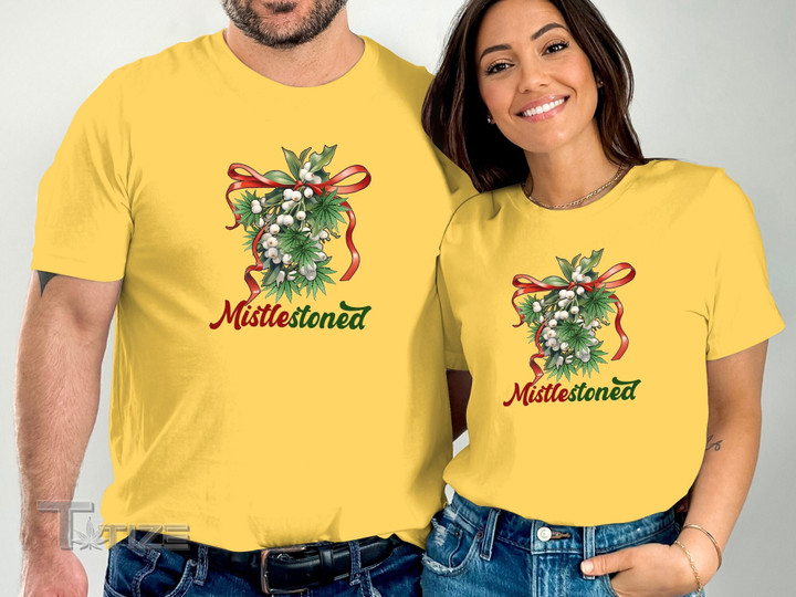 Mistlestoned Christmas T-shirt Funny Christmas Shirt Graphic Unisex T Shirt, Sweatshirt, Hoodie Size S - 5XL