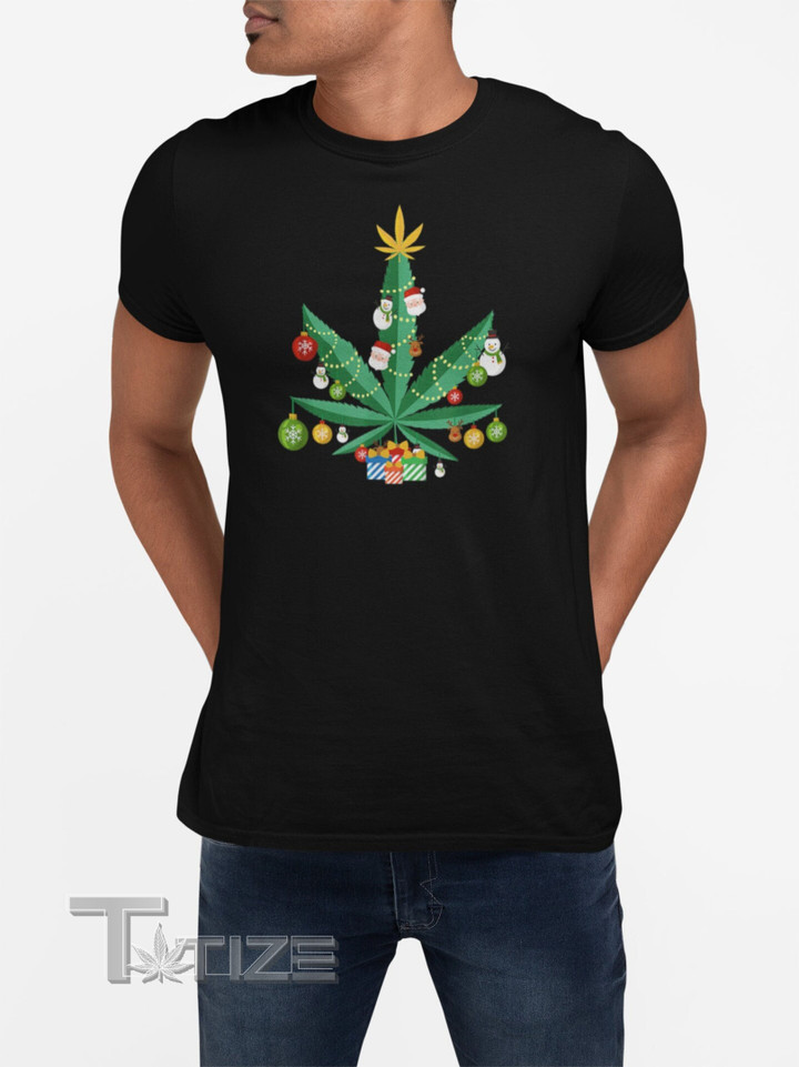 Christmas Weed Shirt Cannabis Christmas Tree 420 Christmas Graphic Unisex T Shirt, Sweatshirt, Hoodie Size S - 5XL