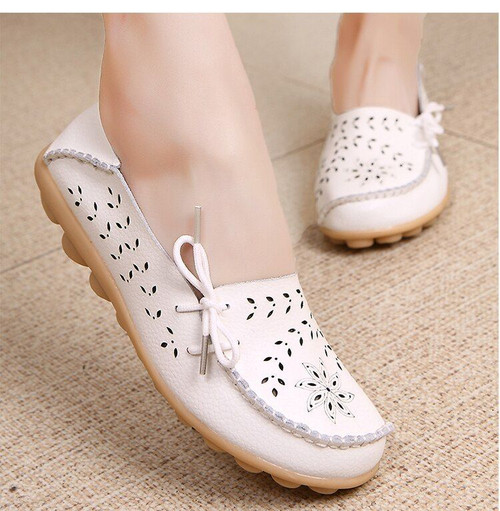 OCW Ballet Flats Shoes Genuine Leather Comfortable Breathable Casual Style