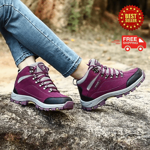 [ #1 Best Seller Shoes 2022] Orthopedic Women Comfortable Suede Plush Keeps Warm Lace Up Hiking Snow Boots