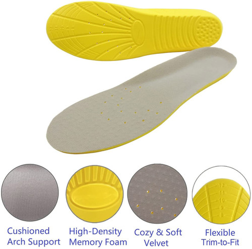 OCW Men And Women Insoles Arch Support Breathable Thickening Sweat Absorbent Deodorant Sporty Inserts
