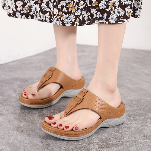 OCW Women Platform Sandals Retro Vintage Summer Beach Comfortable Flip Flops Size 7-11.5