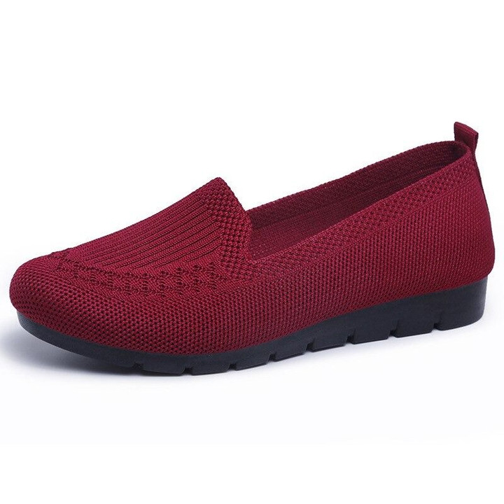 OCW Women Flying Woven Mesh Shallow Mouth Breathable Non-slip Cloth Shoes