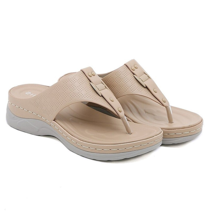 OCW Women Platform Sandals Retro Vintage Summer Beach Comfortable Flip Flops Size 7-11.5