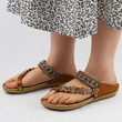 OCW Women Casual Open Toe Comfortable Beach Summer Rhinestone Butterfly Vignette Sandals