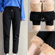 OCW Thick Lamskin Cashmere Pants For Women Thermal Warm Winter Fur Lined