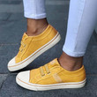 OCW Women Orthopedic Oversized Canvas Flats Elastic Band Comfy Wearable Casual Shoes Size 6-12