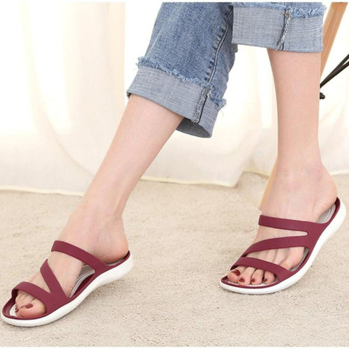 OCW Summer Women Jelly Comfortable Flat Casual Sandals