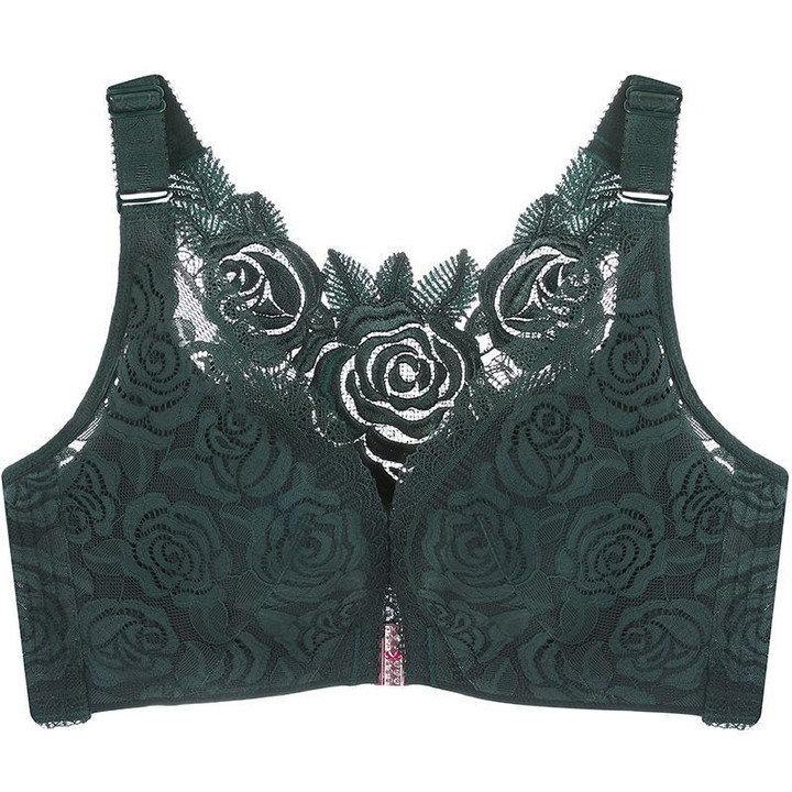 OCW Front Closure Rose Embroidery Beauty Back Bras