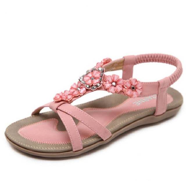 OCW Best Sandals For Walking Women Flower Band Flat Ankle Support Trendy Summer Size 5-9.5