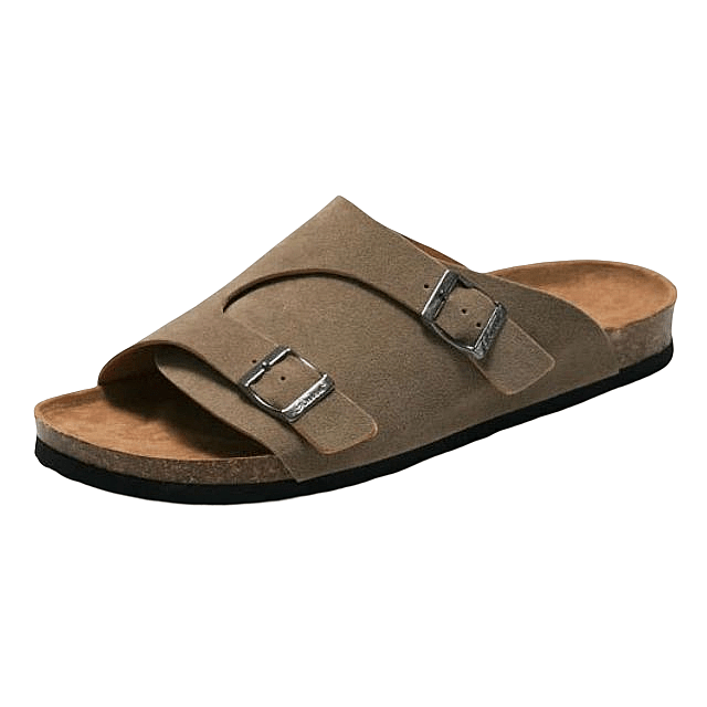 OCW Men Summer Orthopedic Sandals Suede Supportive Flat Size 4.5-10.5