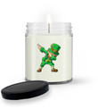 Dabbing Leprechaun Cerebrating Saint Patrick's Day Soy Wax Candle-Candle DS-White