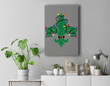 Fleur-De-Lis Louisiana New Orleans Lily Symbol Christmas Fun Premium Wall Art Canvas Decor-New Portrait Wall Art-Gray