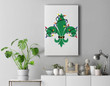 Fleur-De-Lis Louisiana New Orleans Lily Symbol Christmas Fun Premium Wall Art Canvas Decor-New Portrait Wall Art-White