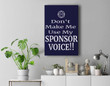 Funny Use Sponsor Voice Narcotics Anonymous Gift NA AA Premium Wall Art Canvas Decor-New Portrait Wall Art-Navy