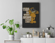 Garfield Awesome Premium Wall Art Canvas Decor-New Portrait Wall Art-Black