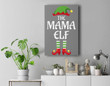 Mama Elf Family Matching Group Christmas Premium Wall Art Canvas Decor-New Portrait Wall Art-Gray
