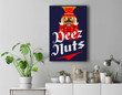 Deez Nuts Nutcracker Funny Ugly Christmas Sweater Xmas Premium Wall Art Canvas Decor-New Portrait Wall Art-Navy