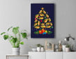 Taco Christmas Tree Xmas Pajama Ornament Decor Funny Gits Premium Wall Art Canvas Decor-New Portrait Wall Art-Navy