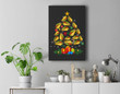 Taco Christmas Tree Xmas Pajama Ornament Decor Funny Gits Premium Wall Art Canvas Decor-New Portrait Wall Art-Black