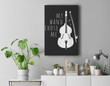 Double Bass My Wand Chose Me String Bass Gift Premium Wall Art Canvas Decor-New Portrait Wall Art-Black