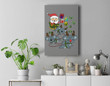 Koala Christmas Premium Wall Art Canvas Decor-New Portrait Wall Art-Gray