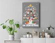 Oh Dentistree Funny Christmas Tree Light Dental Hygiene Xmas Premium Wall Art Canvas Decor-New Portrait Wall Art-Gray